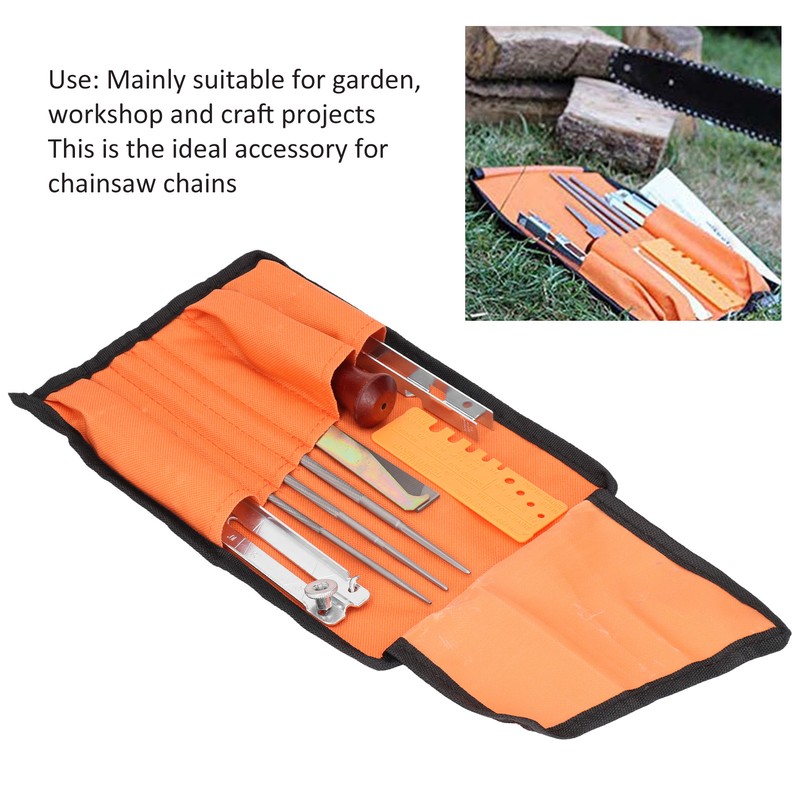 10Pcs Chainsaw Sharpener File Kit Chainsaw Chains Accessory for Garden