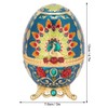 Toothpick Holder Retro Metal Peacock Egg Shape Portable Multifunctional Storage
