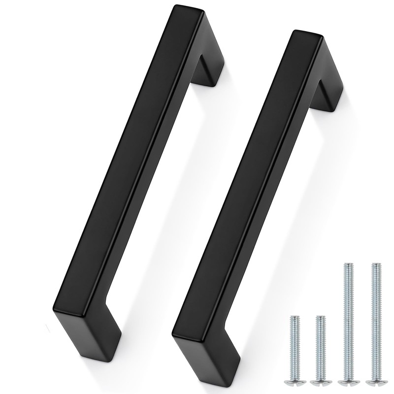 Probrico Cabinet Handles Stainless Steel Kitchen Drawer Pulls Square Bar