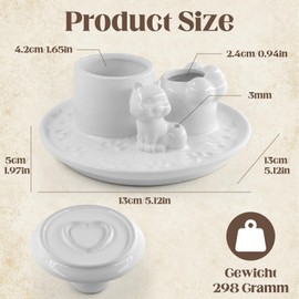 NVGVUP 4 in 1 Incense Holder, Incense Bowl for Any Incense, Palo Santo, Sage Incense and Candles, for Meditation Yoga Home Decor (Cat Paw Design)