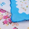 HOULIFE Women's Flower Handkerchiefs Pure Cotton Handkerchiefs 3 Colours for