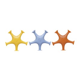 Ubbi Muted Colour Starfish Stretch and Suction Toys, Baby Bath Accessory, Water Toys for Toddler Bath Time Play