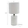 Ceramic Table Lamp with Shade Equator White