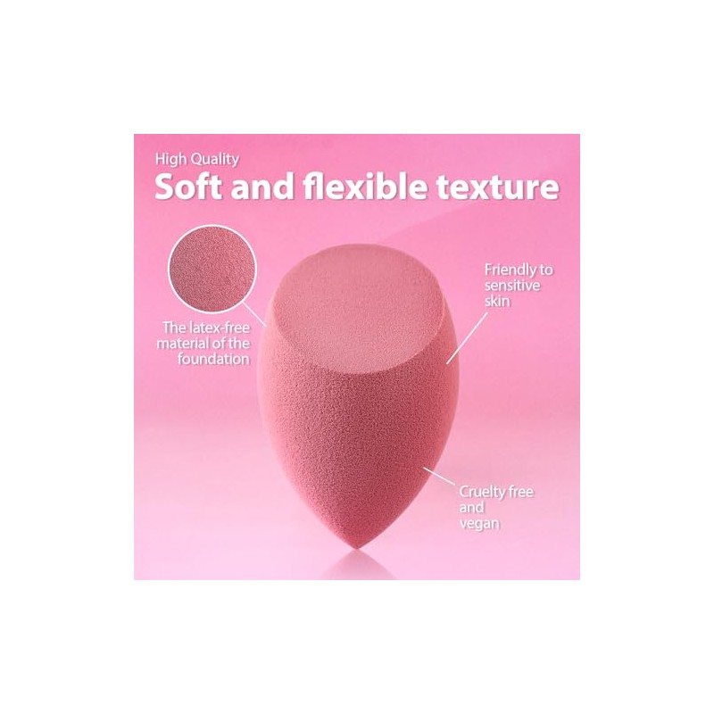 Juego de esponjas de maquillaje Foonbe, esponjas difuminadoras, 7 piezas