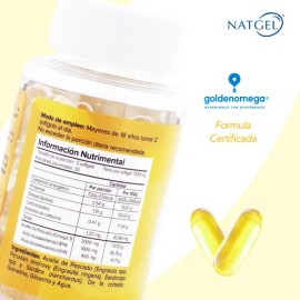 NatGel  Omega 3 Platinum - EPA1,000 mgDHA 400 mg - Aceite de Pescado de Golden Omega - 60 Softgels de 1,300 mg                                        