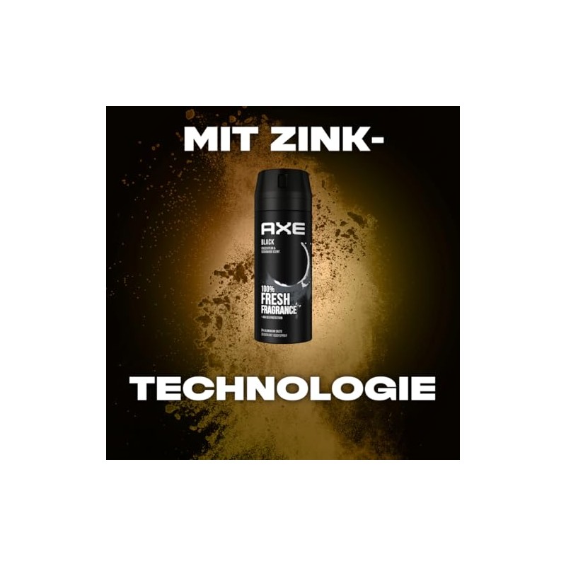 Axe Bodyspray Black Deo Deodorant ohne Aluminium 8x 150ml Deospray
