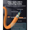 Fiber Optic USB C Tethering Cable 15 FT, 10Gbps 60W