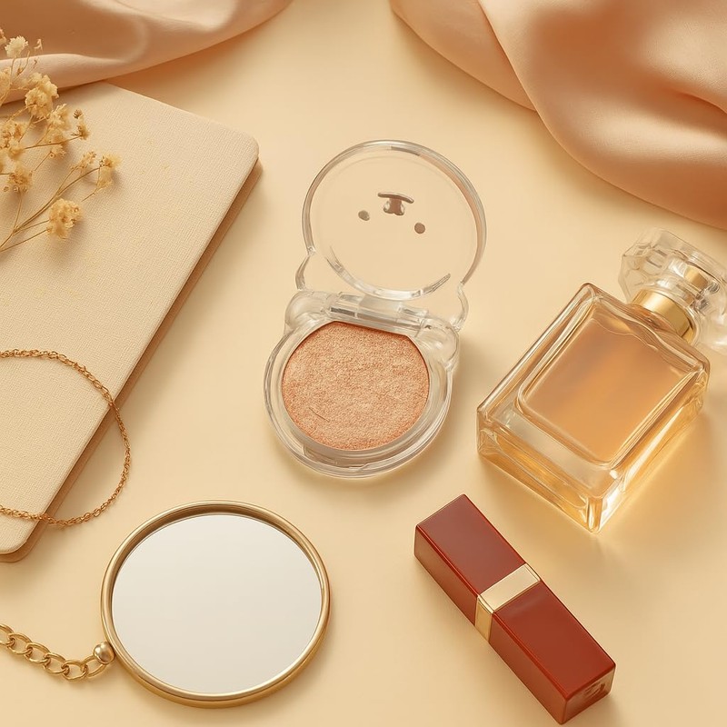 Highlighter Makeup with Champagne Dusk Glitter Eyeshadow – Highly Pigmented