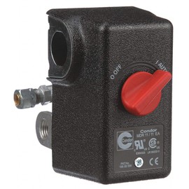 Condor USA, INC Air Compressor Pressure Switch; Range: 20 to 105 psi, Port Type: (4) Port, 1/4" FNPT