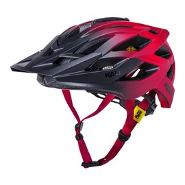 Kali Protectives Lunati 2.0 Mountain Bike/Enduro Cycling Helmet - Fade Matte Black/Red Small/Medium