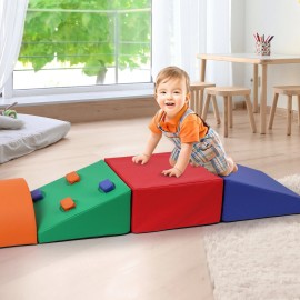 Set of 5 Foam Soft Climbing Blocks Set for Toddler Preshooler Multicolor Toy