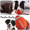 Geco (2Pack) Durable Rubber Squeaky Rugby and Volleyball Interactive Pet