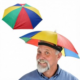 KOQAIIZ Cappello Ombrello da Testa Mani Libere, Protezione Solare e Pioggia per Pesca, Golf, Giardinaggio e attività all'Aperto per Adulti e Bambini