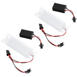 X AUTOHAUX 2pcs LED License Plate Light Lamp Assembly for Alfa Romeo 147 156 159 166 Brera Giulietta Mito GF Spider 6000K Rear Number License Tag Lamp with LED Decoders 13.5V 2.0W White