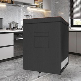 Chest Freezer Cover, Chest Freezers Oxford Dust Cloth Deep Freezer Cover, Windproof Drawstring, Indoor Outdoor Refrigerator Pad Cover