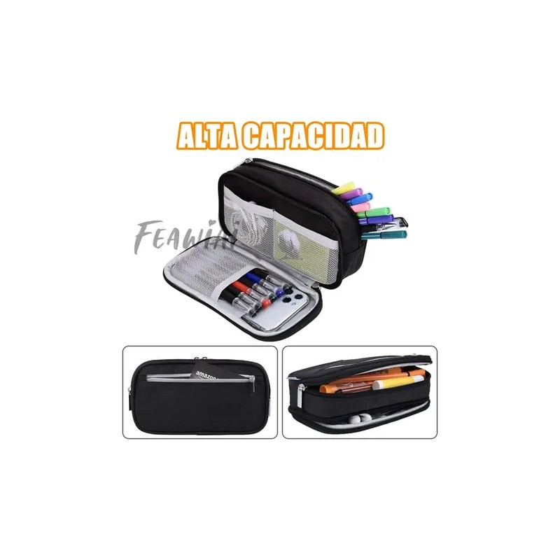 Grandes Estuches para lapiseras Escolares De Negro,lapiceras Organizadoras.Portátil,impermeable,de gran capacidad,duradero.BRNAELY