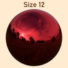 Lulu Decor, Red Stainless Steel Gazing Mirror Ball Size 12,