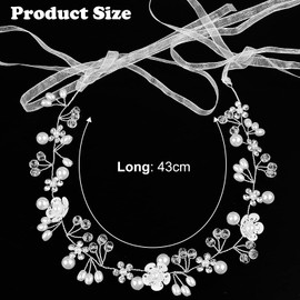Hair Accessories Communion Girls White Flower Headpiece Hair Accessories Bridal Headband Wedding Bride Child Pearls Hair Accessories Crystal Bridal Wedding Hair Accessories for Bridesmaids Women Girls