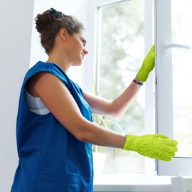 Bencailor 6 Pairs Microfiber Dusting Gloves, Dusting Cleaning Gloves Microfiber Gloves for Plants House Blinds Car Dust Mitt