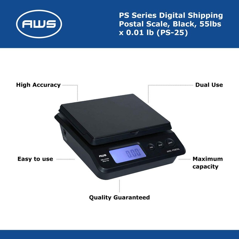 American Weigh Scales Digital Shipping Postal Scale, Package Postage ScaleBacklit