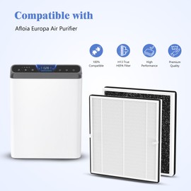 XBWW 2 Packs True HEPA Replacement Filters Compatible with Afloia Europa Air Cleaner Purifier, 3-in-1 Filter of Pre-Filter, True HEPA and Activated Carbon Filters