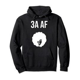 3A AF BLACK WOMENS CURLY KINKY COILY AFRO NATURAL HAIR PRIDE Pullover Hoodie
