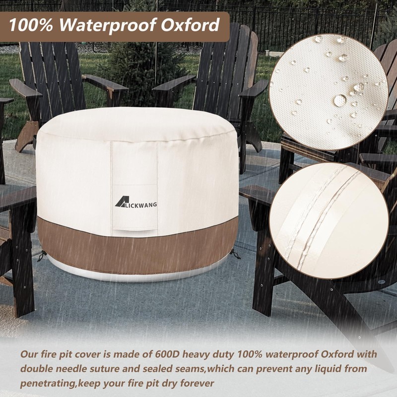 Fire Pit Cover for Solo Stove Bonfire,600D Tear-Resistant Heavy Duty