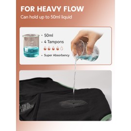 TIICHOO Period Underwear for Women Heavy Flow Silky Soft Absorbent Period Panties Incontinence Underwear 3 Pack (Large, Turquoise Green/Rose Gold/Matcha Green)