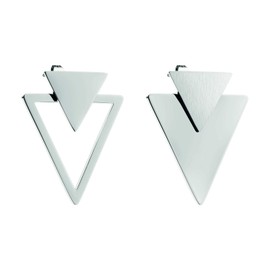 Liebeskind Berlin Ladies’ Stud Earrings, Stainless Steel, Stainless Steel, silver