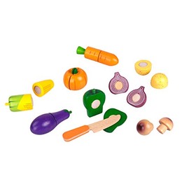 Tooky Toy TY895 Légumes Assorted Wooden Vegetables, Multicolored