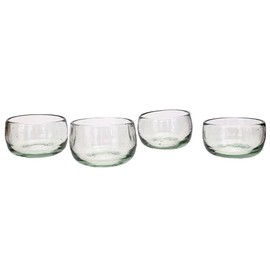 The Curated Pantry Hand Blown Mezcal + Tequila Glasses | Copitas Made in Mexico - Set of 2 (5 Colors Available) (4 Fl OZ, Clear)