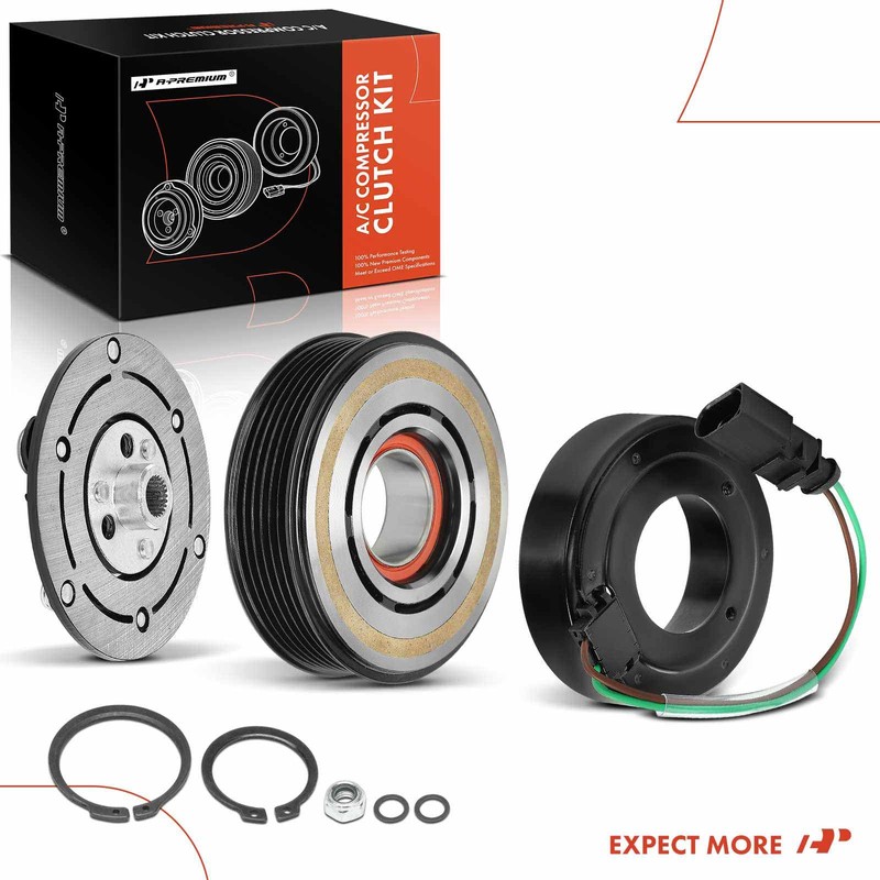 A-Premium Air Conditioner AC Compressor Clutch Kit Compatible with Volkswagen