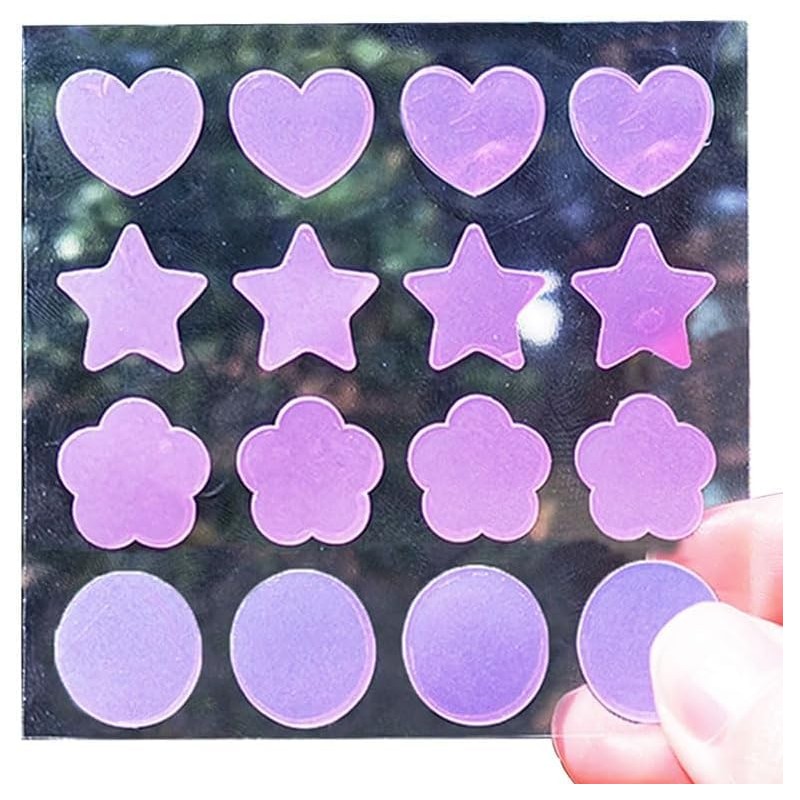 40 Pack UV Detection Stickers for Sunscreen Cute Shape -