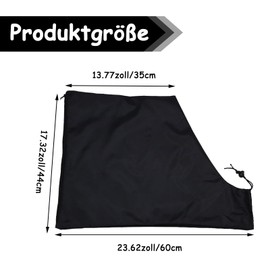 Leaf Vacuum Bag for Electric Leaf Blower, Leaf Vacuum Collection Bag, Universal Garden Parts for Replacement Leaf Blower Storage Bag, Vacuum Bag Collection Bag with Zip (Black, 60 x 44 cm)