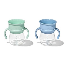 OXO Tot Transitions 360 Cup 6 oz. with Handles - Opal and Dusk - 2 pack