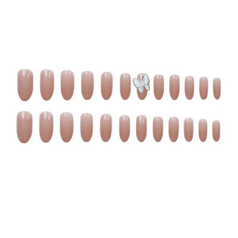 24 Pcs Gem Cut Nail Mature Cute False Claw False