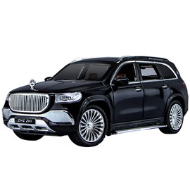 1/24 Scale Benz GLS600 SUV Toy Car, Zinc Alloy Diecast Car Model with Sound Light and Pull Back Function, Collectible Children's Toy Vehicles for Boys Adults Gift