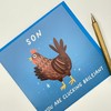 Old English Co. Funny Birthday Cards for Son - 'Clucking