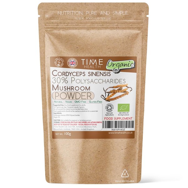 Organic Cordyceps Sinensis Mushroom Extract - 100g Powder - EU