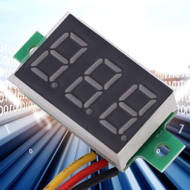 Garosa 5pcs Mini Voltímetro Digital de CC 0.36 Pulgadas de Dos Hilos DC 2.4V-30V LED Probador de Voltaje Medidor 5 Colores