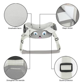 Vicloon Baby Walker Walking Aid for Baby, Adjustable with Safety Lock and Magic Stickers, Breathable Standing, Walking, Learning Aid Walker (Puppy - Grey)