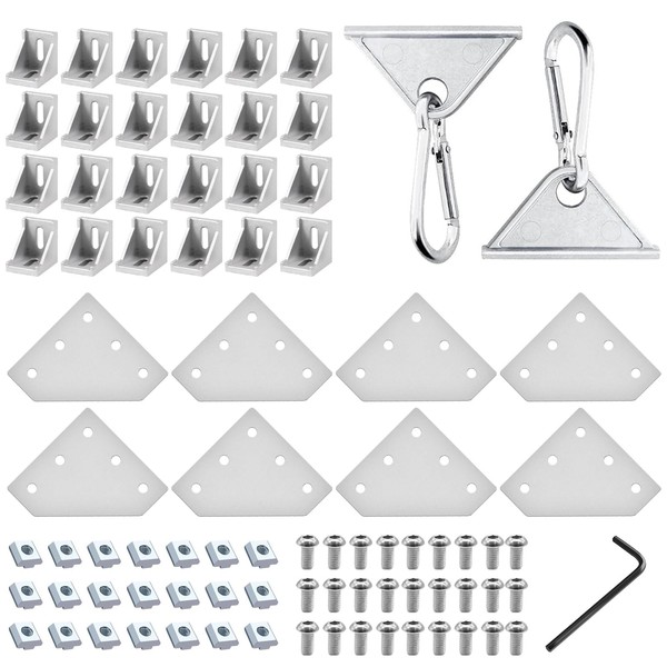 Seekliny 34 Pack 4040 Corner Bracket Aluminum Extrusion Hardware Accessories