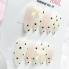 Cream puff handmade nail tips - short ballerina / 슈크림동산