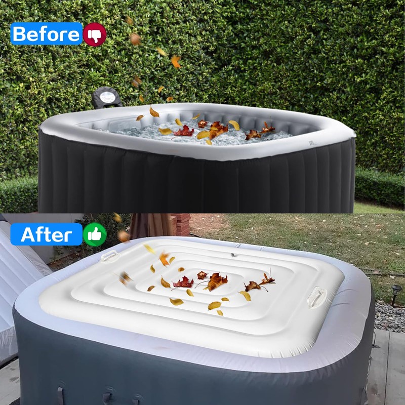 Inflatable Hot Tub Cover Energy Saving Lid for Outdoor Hot