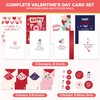 Decorably 8 Pack Foiled Valentine's Day Cards with Envelopes &