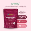 Wellthy Berberina Pura 90 Cápsulas. 100% Berberis Aristata, 500mg c/u,