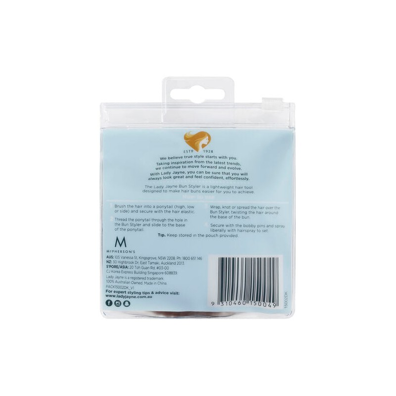 Lady Jayne Dark Bun Styler Kit S/M
