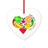 CafePress Eat Well Feel Swell 3.25" x 3" Wood Heart