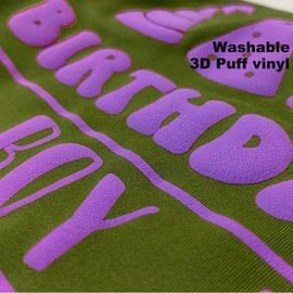 KISSWILL 3D Puff Heat Transfer Vinyl - 10" X 4 FT Foaming HTV Rolls for T-Shirts Compatible with Silhouette Cameo or Heat Press Machine (Purple)