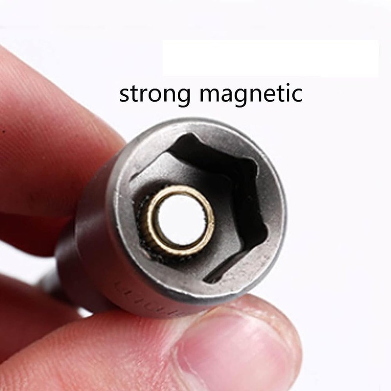 1/4" Hex Shank 6mm/7mm/8mm/9mm/10mm Drill Socket Kit,Power Nut Driver Bit